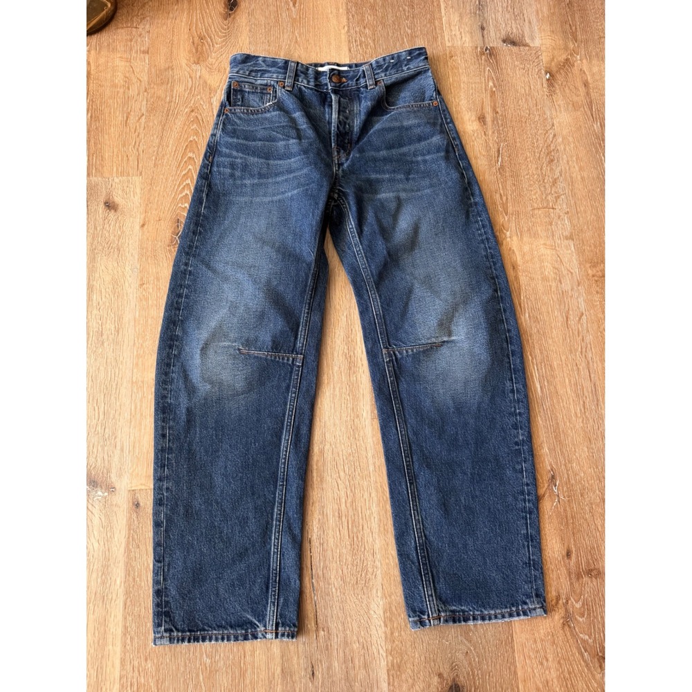 Madewell Blue The Darted Barrel-Leg Jean Button Fly Size 23